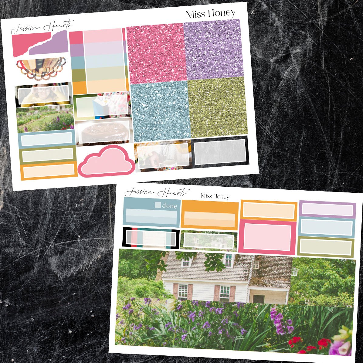Miss Honey Weekly Sticker Kit - Jessica Hearts
