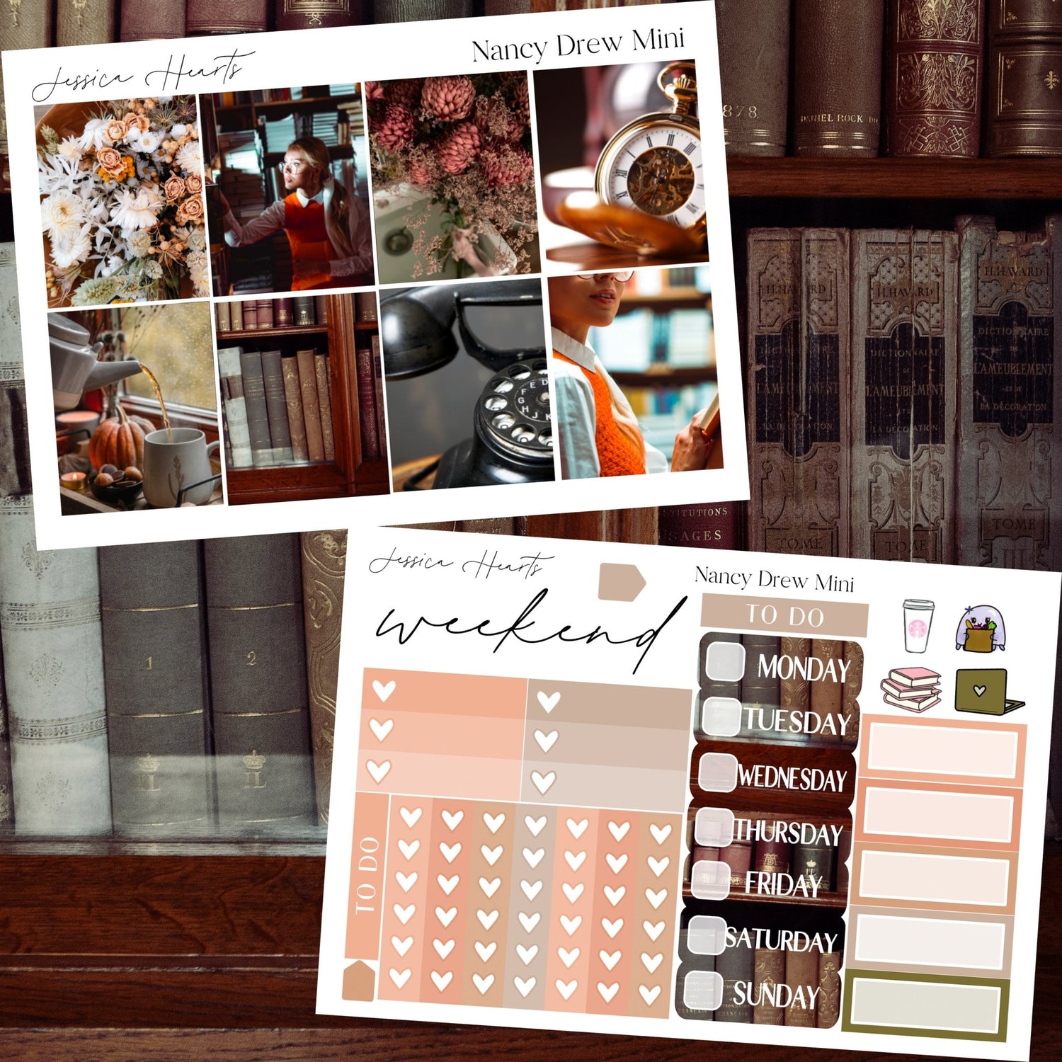 Nancy Drew MINI Sticker Kit - Jessica Hearts