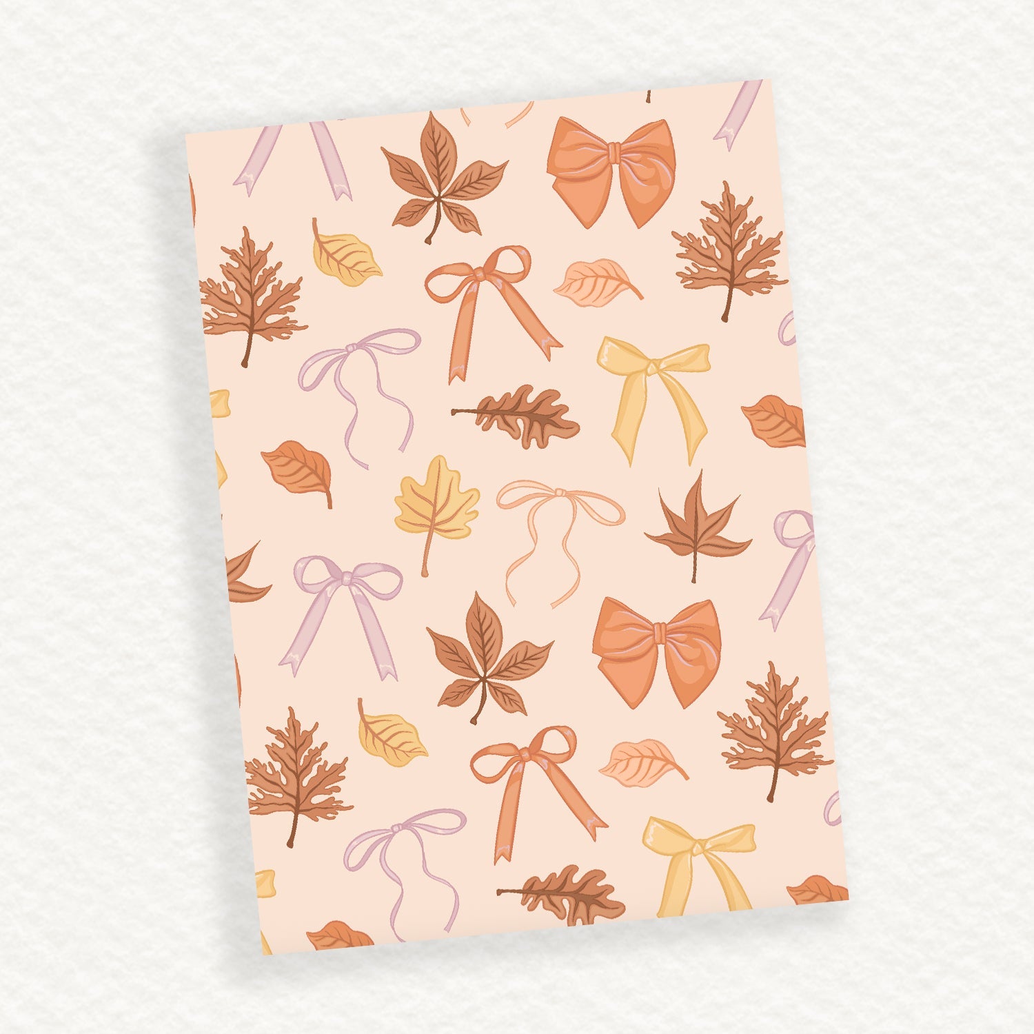 Peach Leaves B6 Journaling Background Sticker Sheet - Jessica Hearts