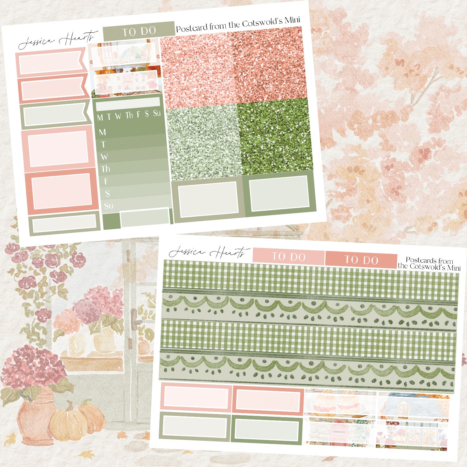 Postcard from the Cotswold's MINI Sticker Kit - Jessica Hearts