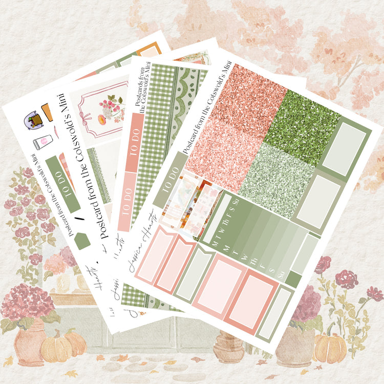 Postcard from the Cotswold's MINI Sticker Kit - Jessica Hearts