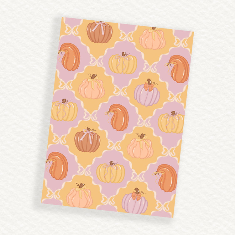 Pumpkin B6 Journaling Background Sticker Sheet - Jessica Hearts