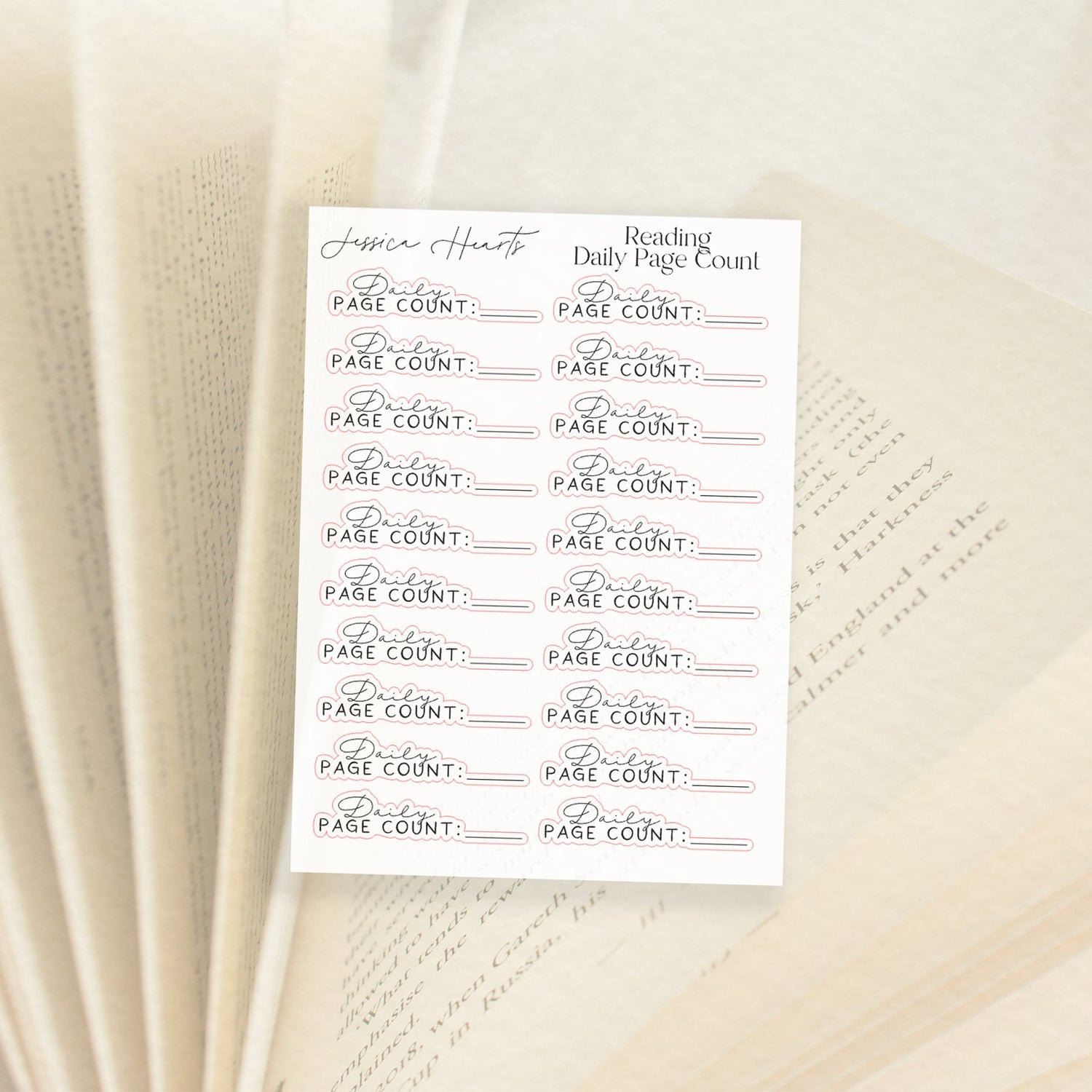 Reading Daily Page Count Scripts - Jessica Hearts