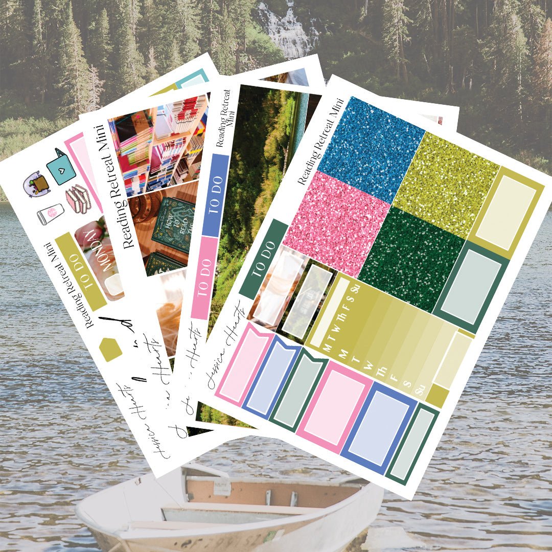 Reading Retreat MINI Sticker Kit - Jessica Hearts