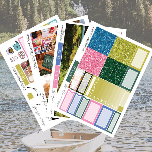 Reading Retreat MINI Sticker Kit - Jessica Hearts