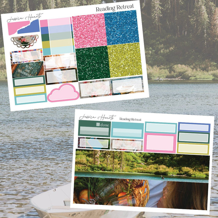 Reading Retreat Weekly Sticker Kit - Jessica Hearts