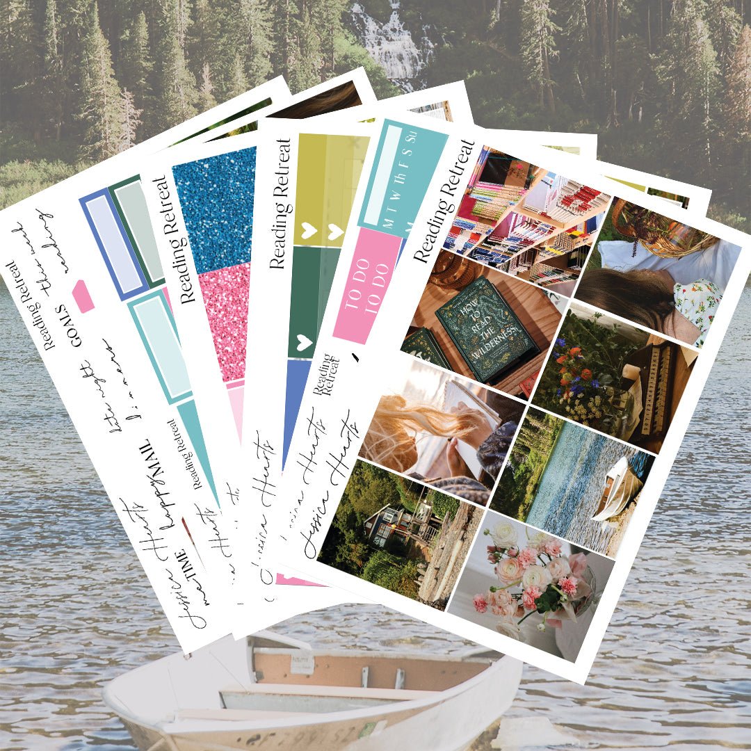 Reading Retreat Weekly Sticker Kit - Jessica Hearts
