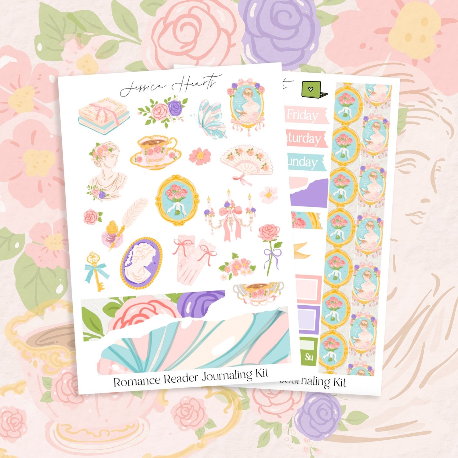 Romance Reader Journaling Kit - Jessica Hearts