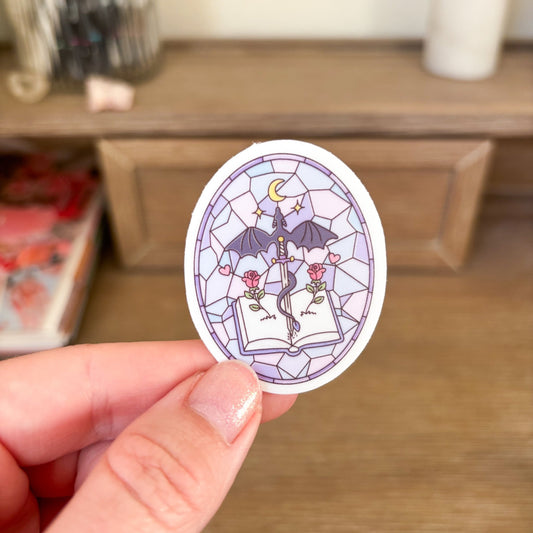 Romantasy Vinyl Sticker - Jessica Hearts