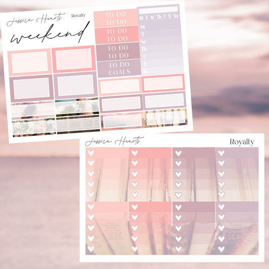 Royalty Weekly Sticker Kit - Jessica Hearts