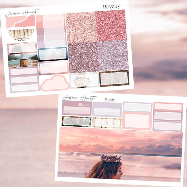 Royalty Weekly Sticker Kit - Jessica Hearts