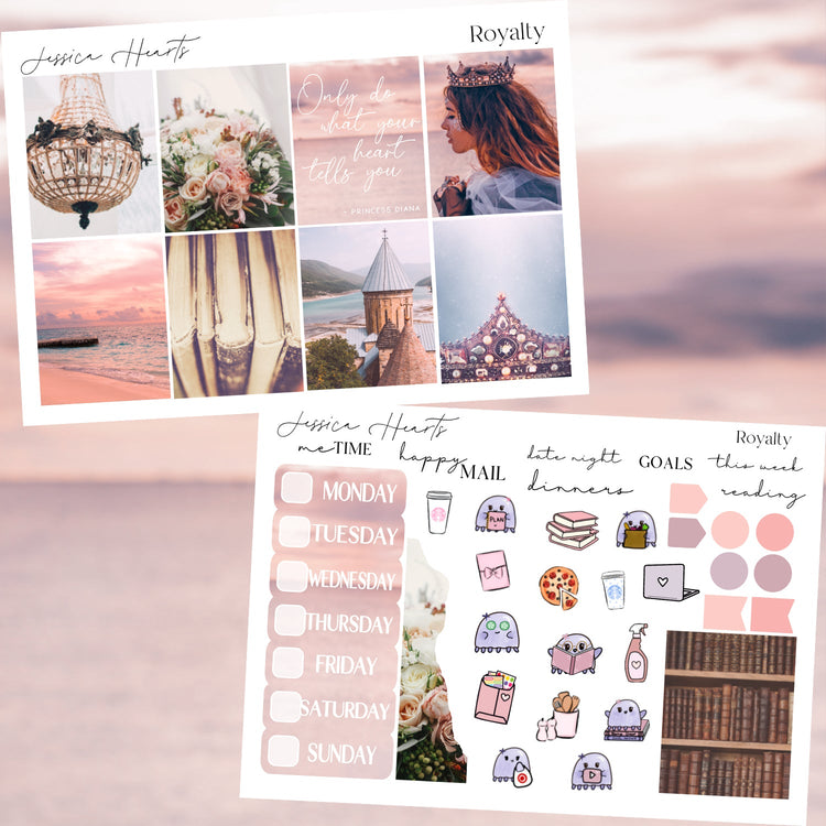 Royalty Weekly Sticker Kit - Jessica Hearts
