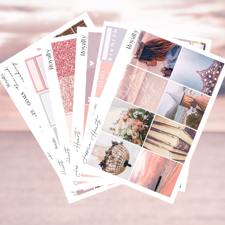Royalty Weekly Sticker Kit - Jessica Hearts