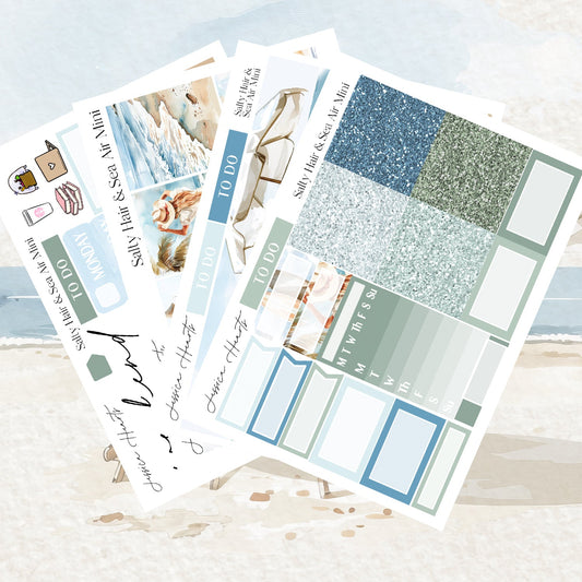 Salty Hair & Sea Air MINI Sticker Kit - Jessica Hearts