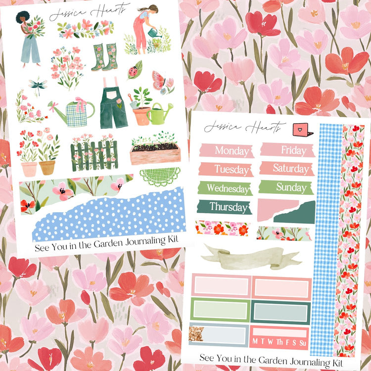 See You in the Garden Journaling Kit - Jessica Hearts