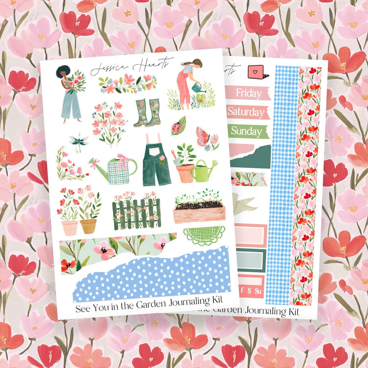 See You in the Garden Journaling Kit - Jessica Hearts