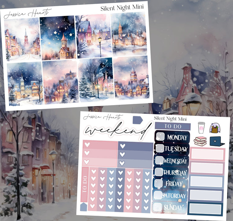 Silent Night 2025 MINI Sticker Kit - Jessica Hearts