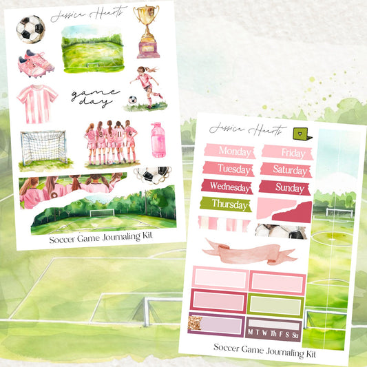 Soccer Game Journaling Kit - Jessica Hearts