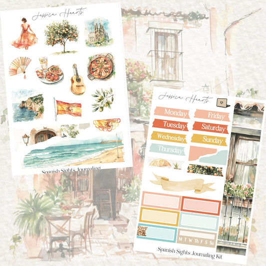 Spanish Sights Journaling Kit - Jessica Hearts