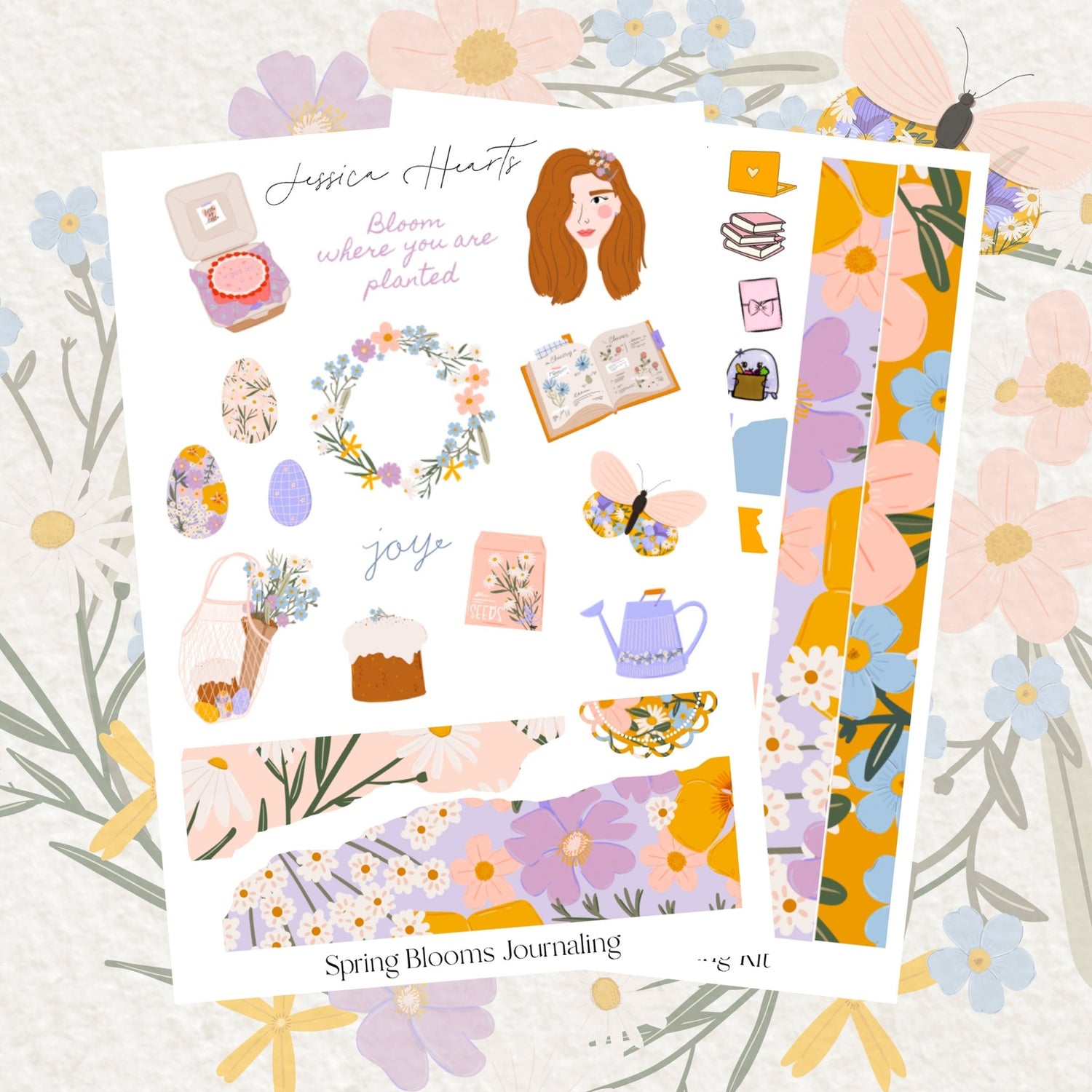 Spring Blooms Journaling Kit - Jessica Hearts