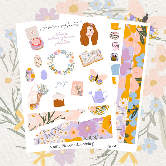 Spring Blooms Journaling Kit - Jessica Hearts
