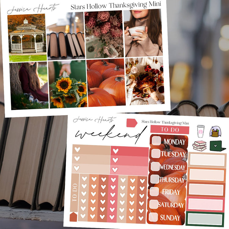 Stars Hollow Thanksgiving MINI Sticker Kit - Jessica Hearts