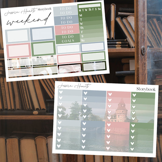 Storybook Weekly Sticker Kit - Jessica Hearts