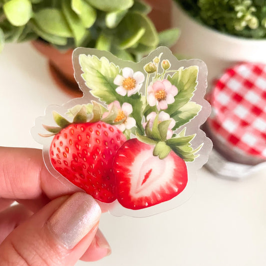 Strawberry Bunch Vinyl Sticker - Jessica Hearts