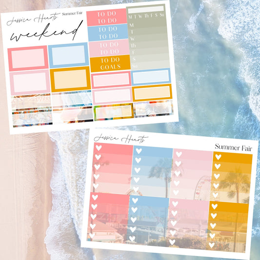 Summer Fair 2025 Weekly Sticker Kit - Jessica Hearts