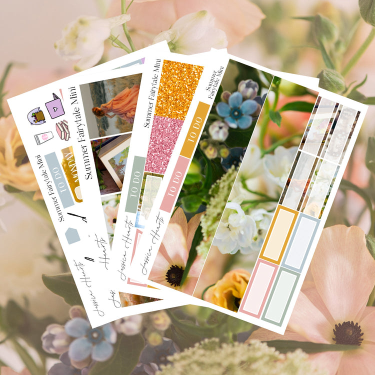 Summer Fairytale MINI Sticker Kit - Jessica Hearts