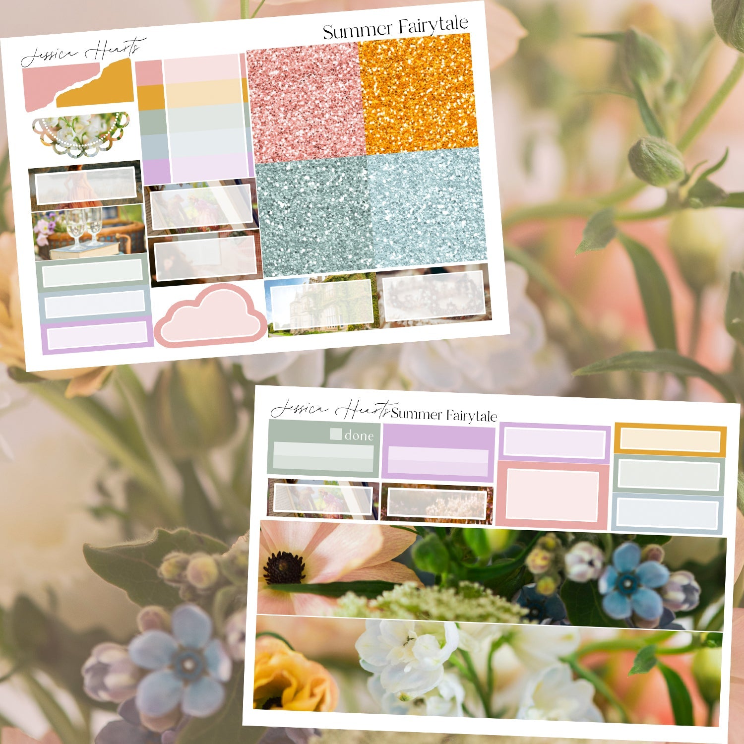 Summer Fairytale Weekly Sticker Kit - Jessica Hearts