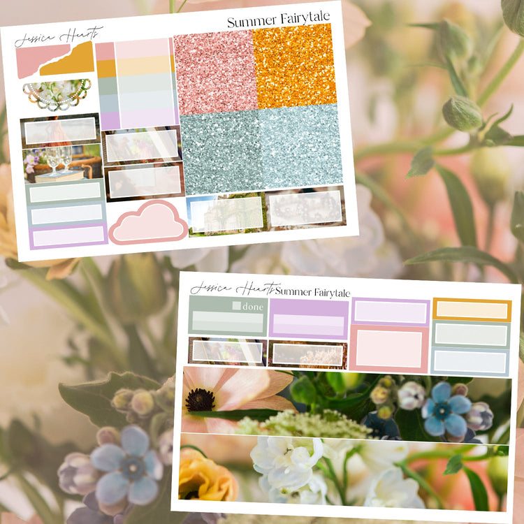 Summer Fairytale Weekly Sticker Kit - Jessica Hearts