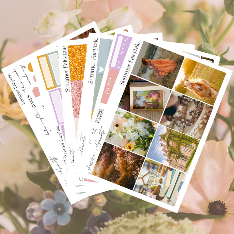 Summer Fairytale Weekly Sticker Kit - Jessica Hearts
