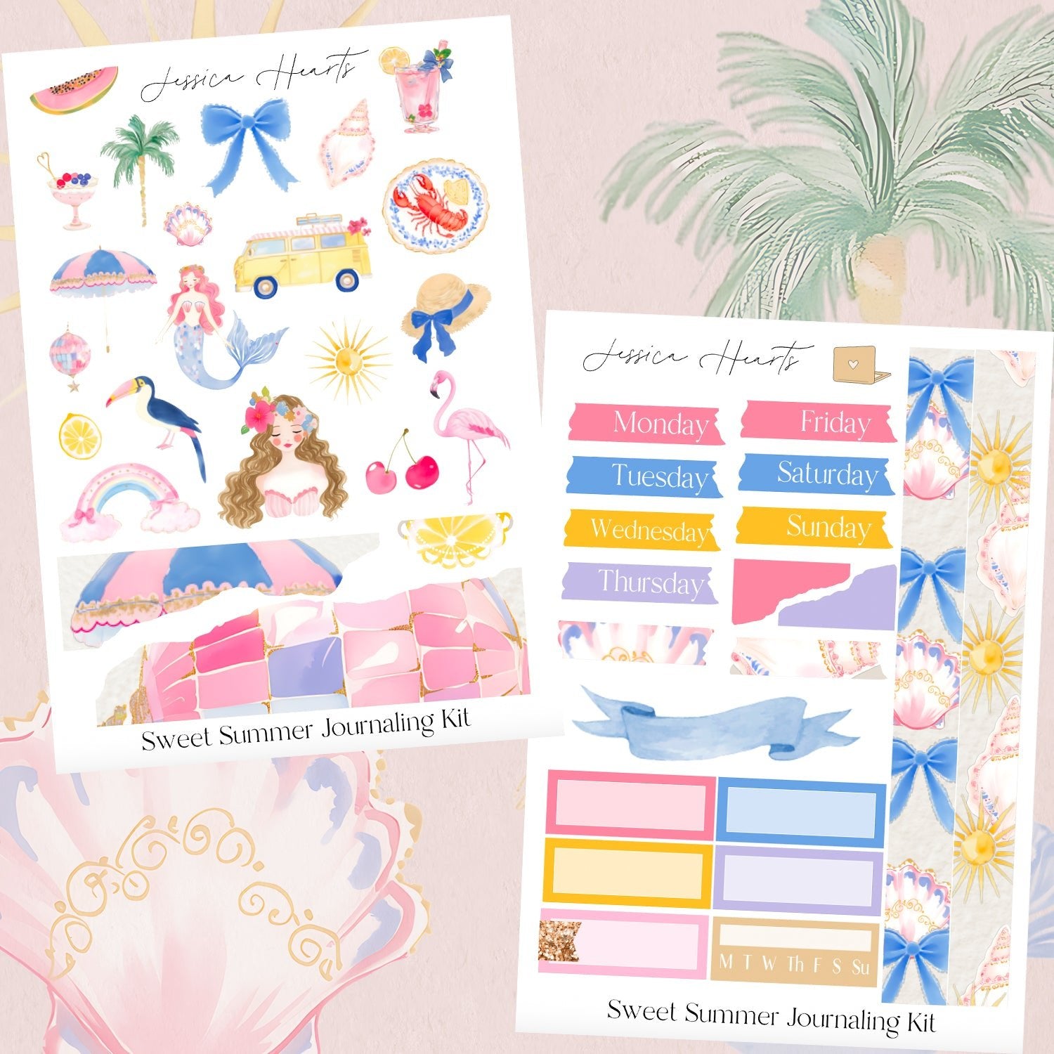 Sweet Summer Journaling Kit - Jessica Hearts