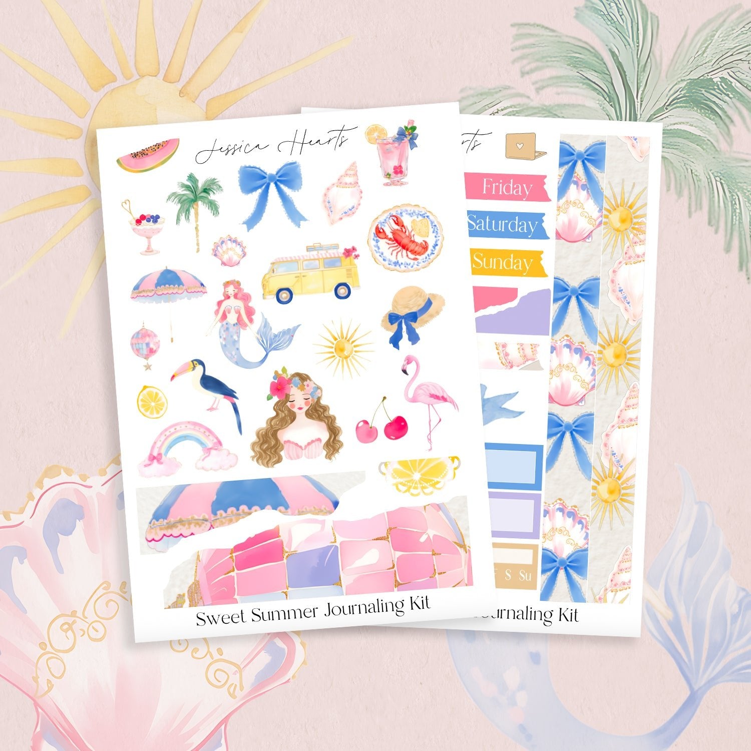 Sweet Summer Journaling Kit - Jessica Hearts