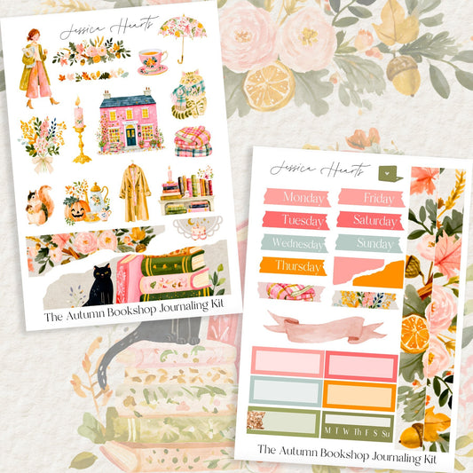 The Autumn Bookshop Journaling Kit - Jessica Hearts