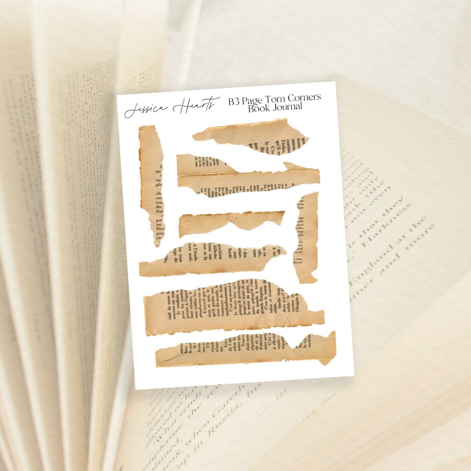 Torn Corners Book Journal (B3) - Jessica Hearts