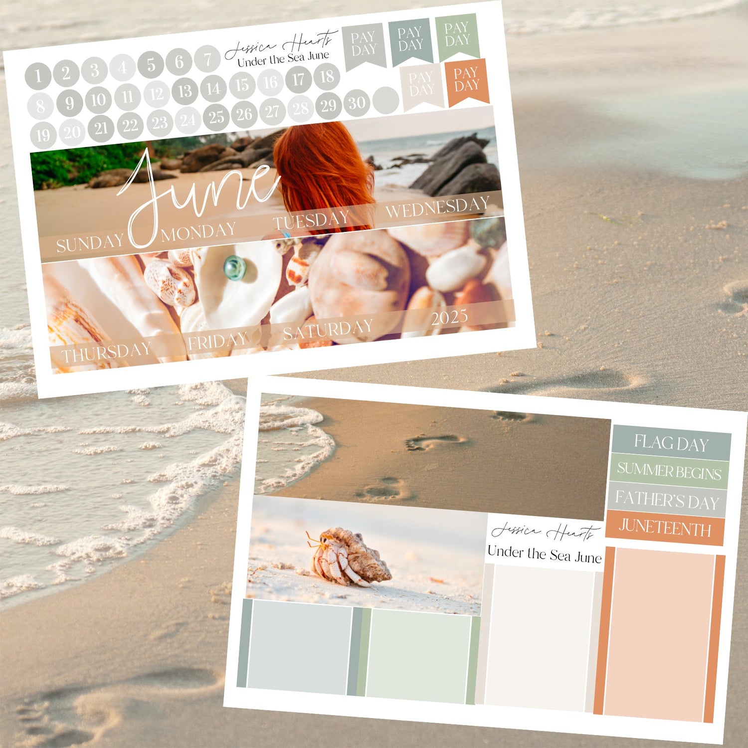 Under the Sea June 2025 Monthly Kit - Jessica Hearts