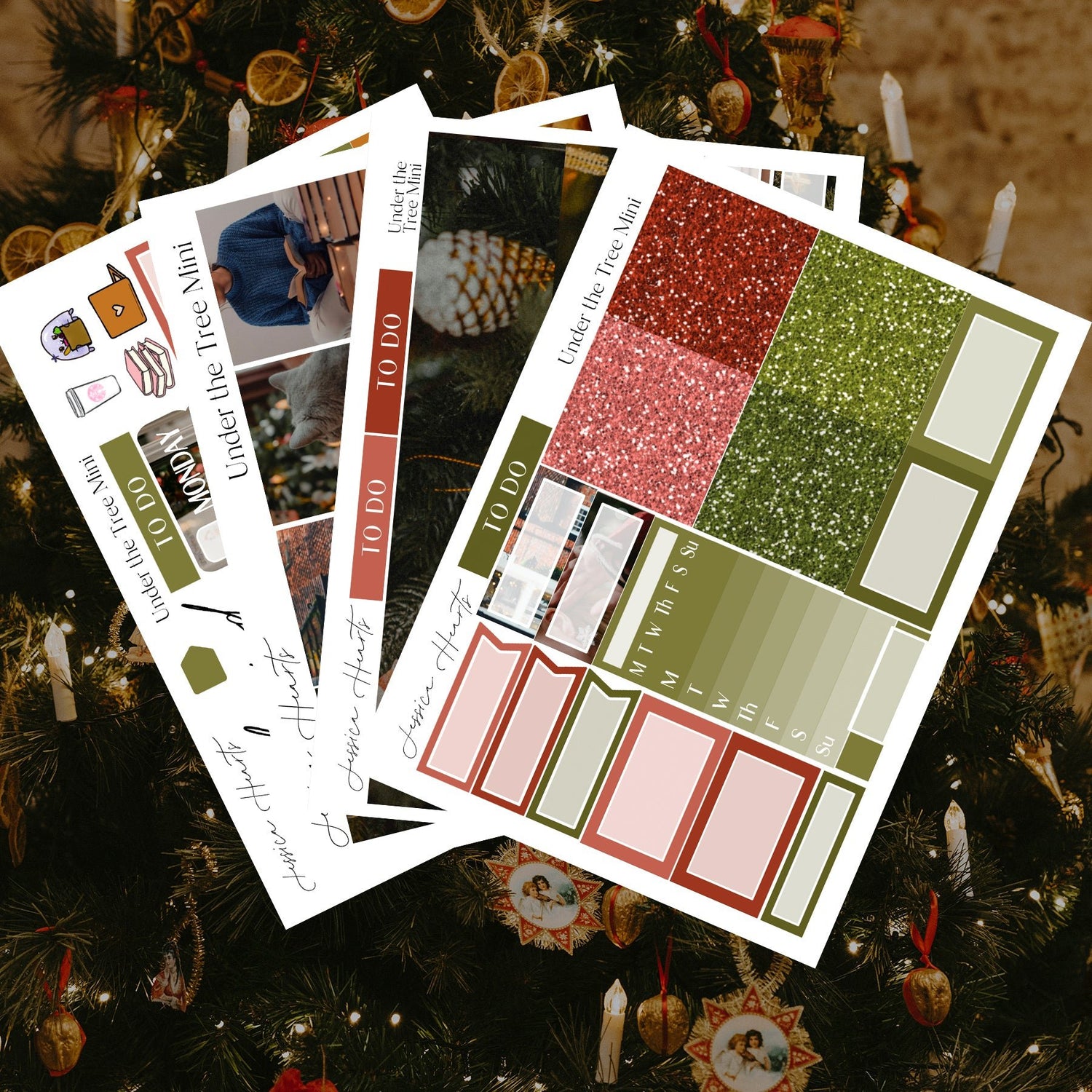 Under the Tree MINI Sticker Kit - Jessica Hearts