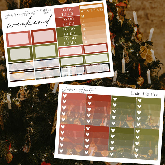 Under the Tree Weekly Sticker Kit - Jessica Hearts