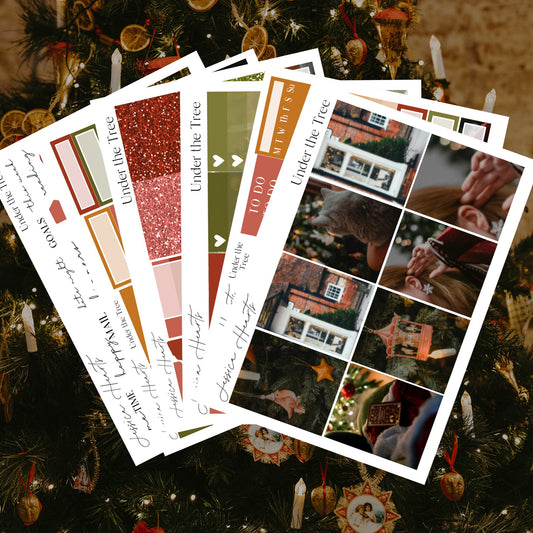 Under the Tree Weekly Sticker Kit - Jessica Hearts