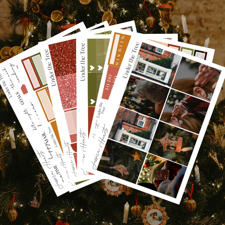 Under the Tree Weekly Sticker Kit - Jessica Hearts