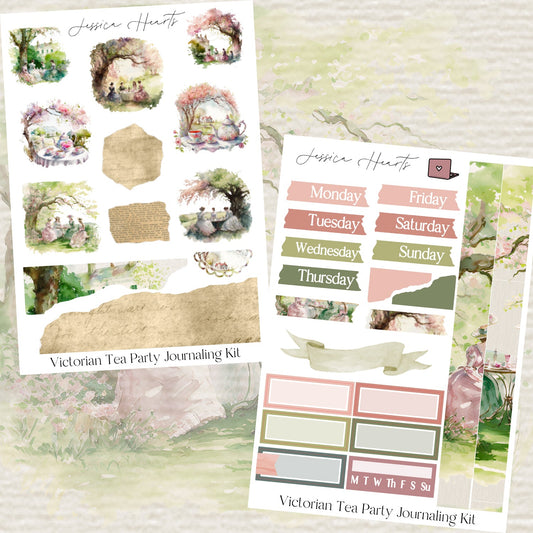 Victorian Tea Party Journaling Kit - Jessica Hearts