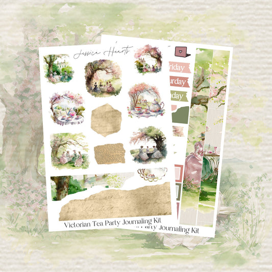 Victorian Tea Party Journaling Kit - Jessica Hearts
