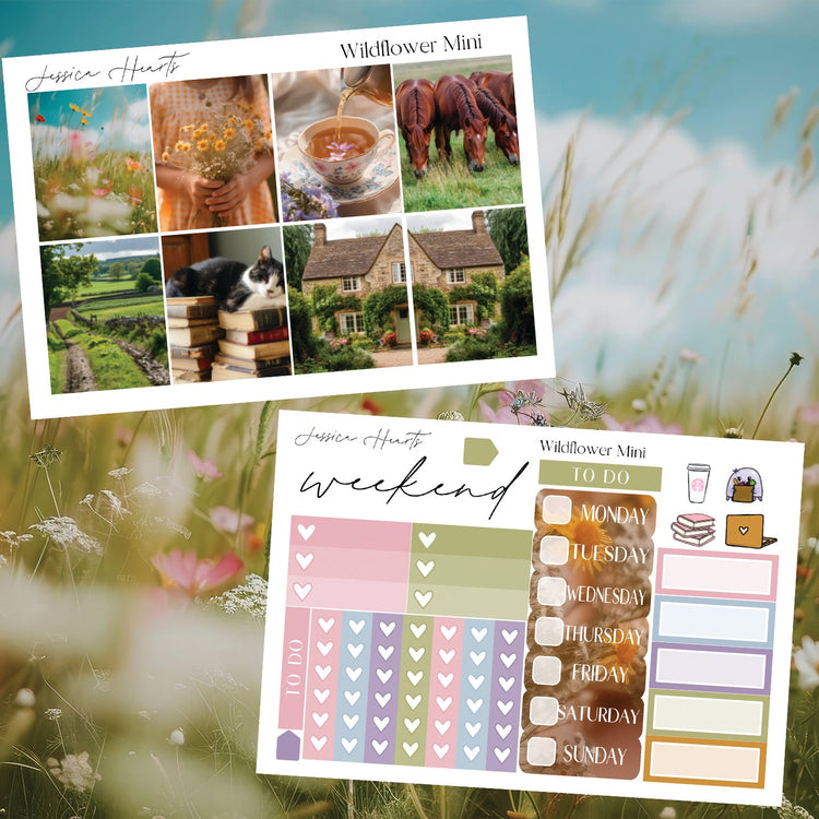 Wildflower MINI Sticker Kit - Jessica Hearts