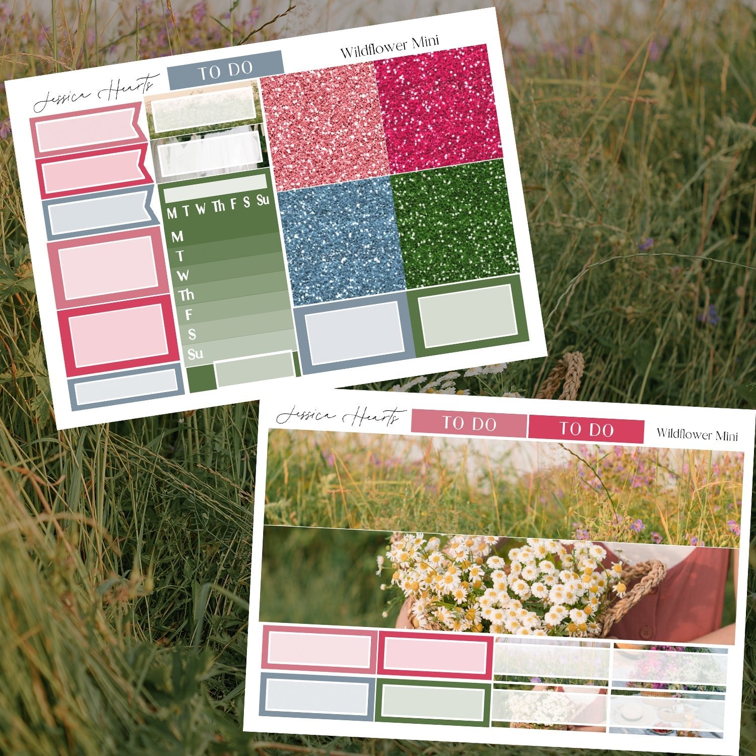Wildflower MINI Sticker Kit - Jessica Hearts