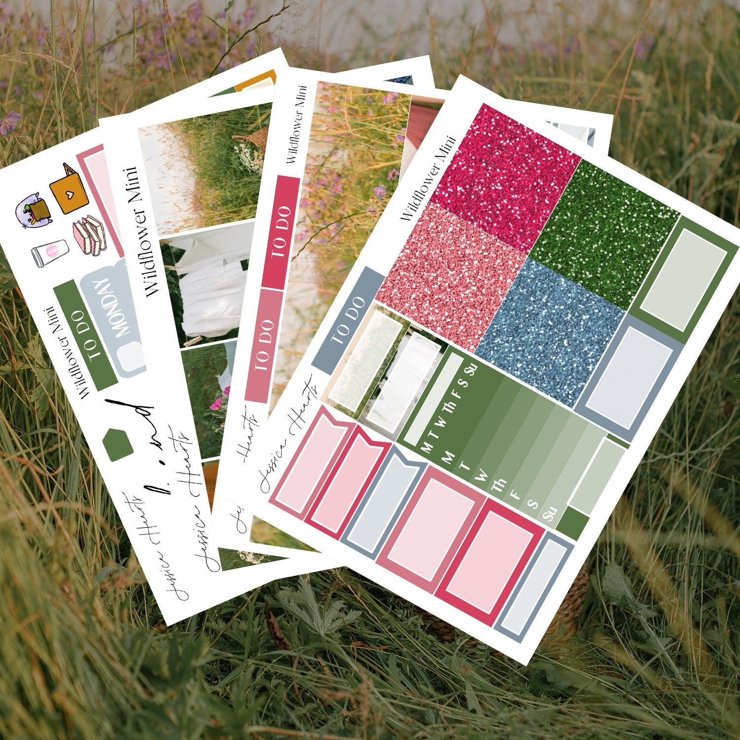 Wildflower MINI Sticker Kit - Jessica Hearts