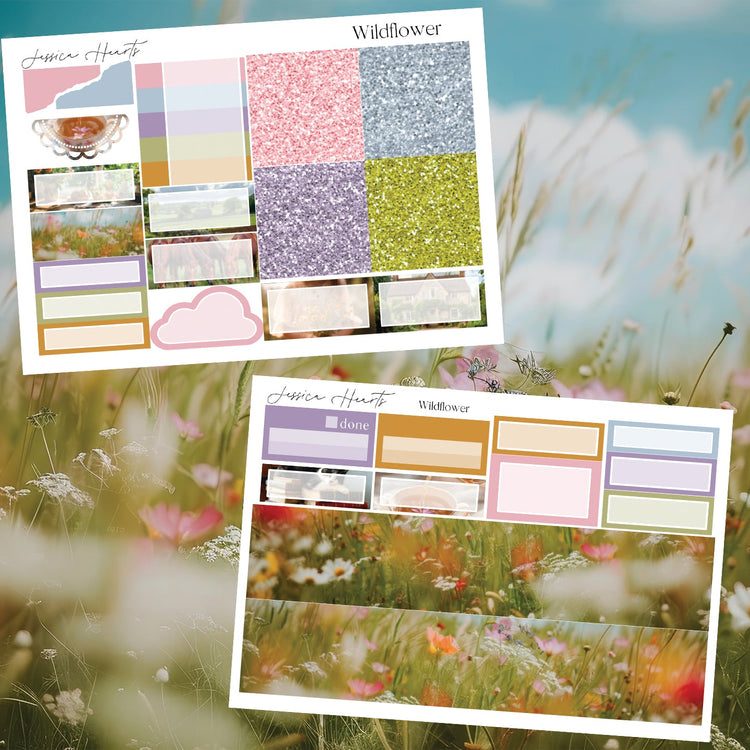 Wildflower Weekly Sticker Kit - Jessica Hearts