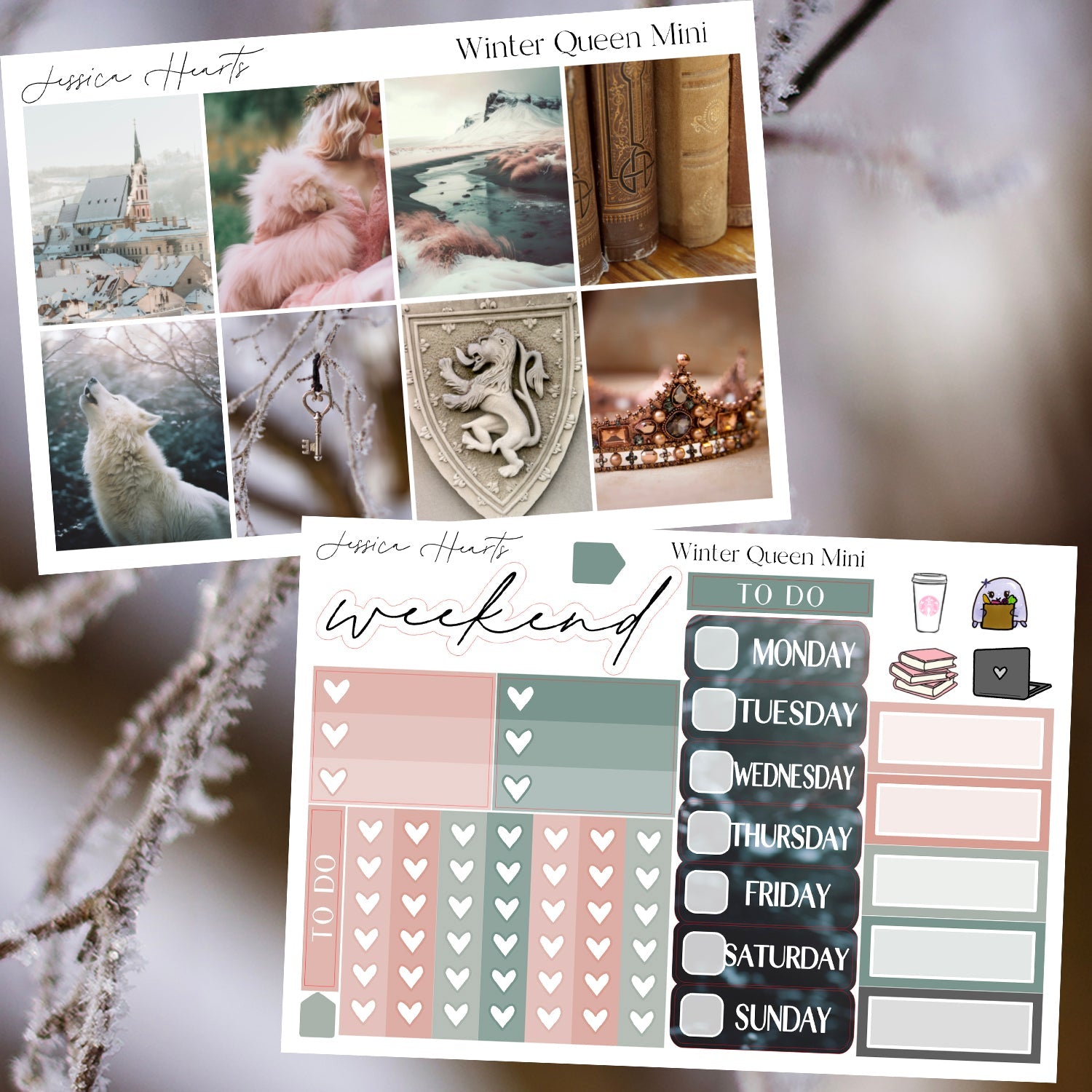 Winter Queen 2025 MINI Sticker Kit - Jessica Hearts
