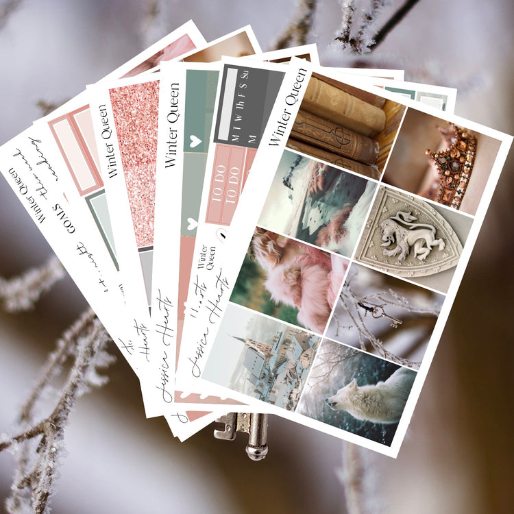 Winter Queen 2025 Weekly Sticker Kit - Jessica Hearts